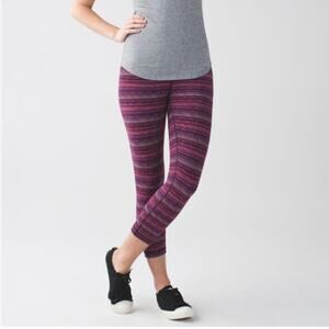 Lululemon Space Dye Twist Regal Plum Alarming High Rise Wunder Under Crop 8